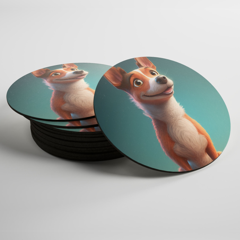 Podtácky Basenji animovaný