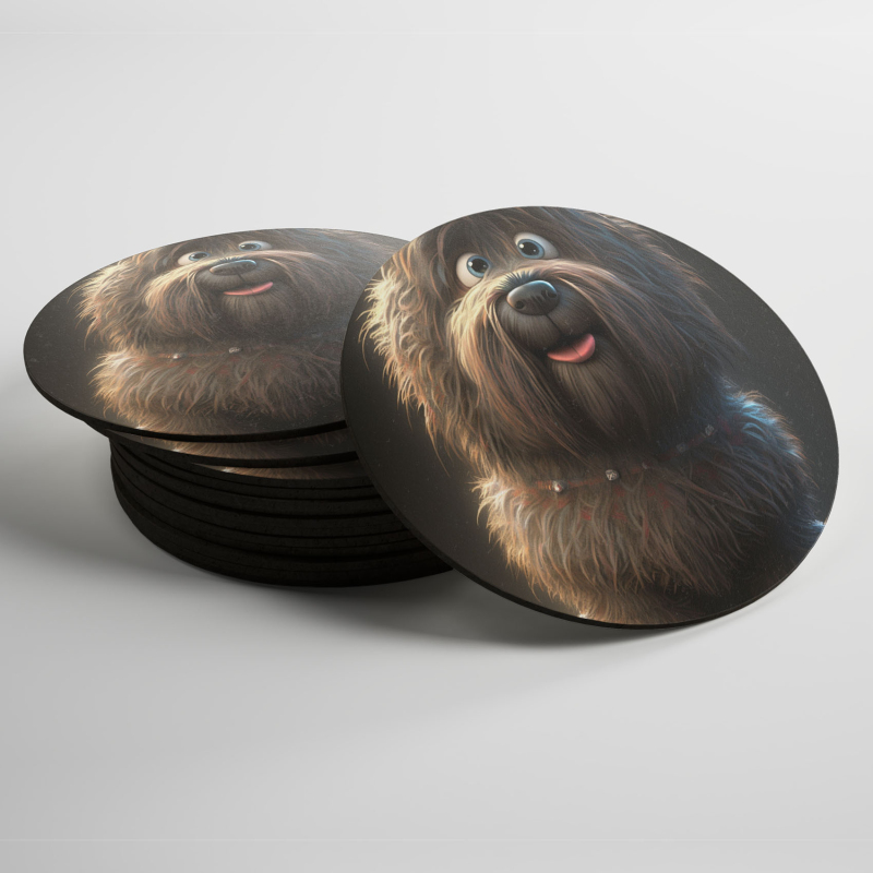 Podtácky Briard animovaný