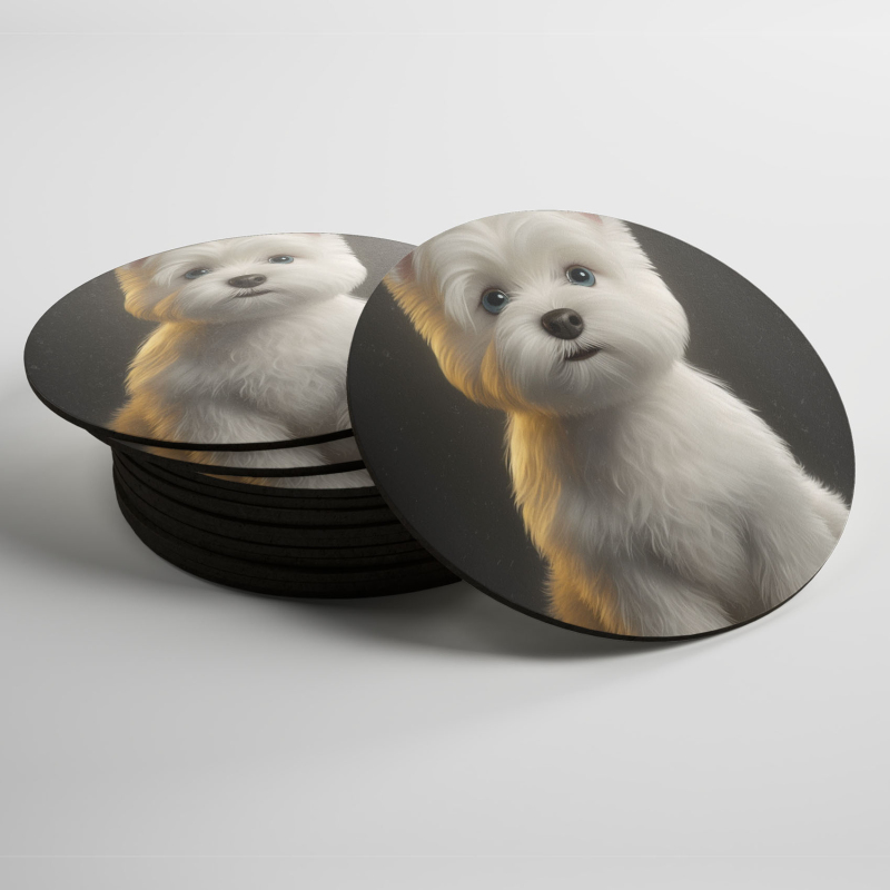 Podtácky West Highland White teriér animovaný
