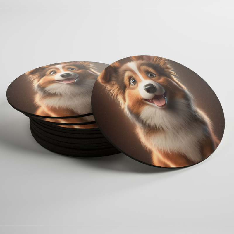 Podtácky Shetlandský ovčák animovaný