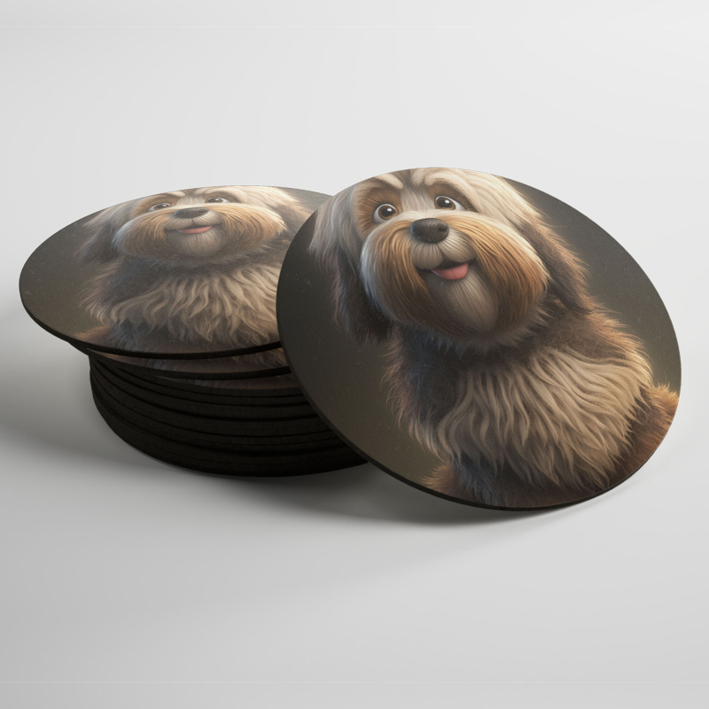 Podtácky Tibetský teriér animovaný