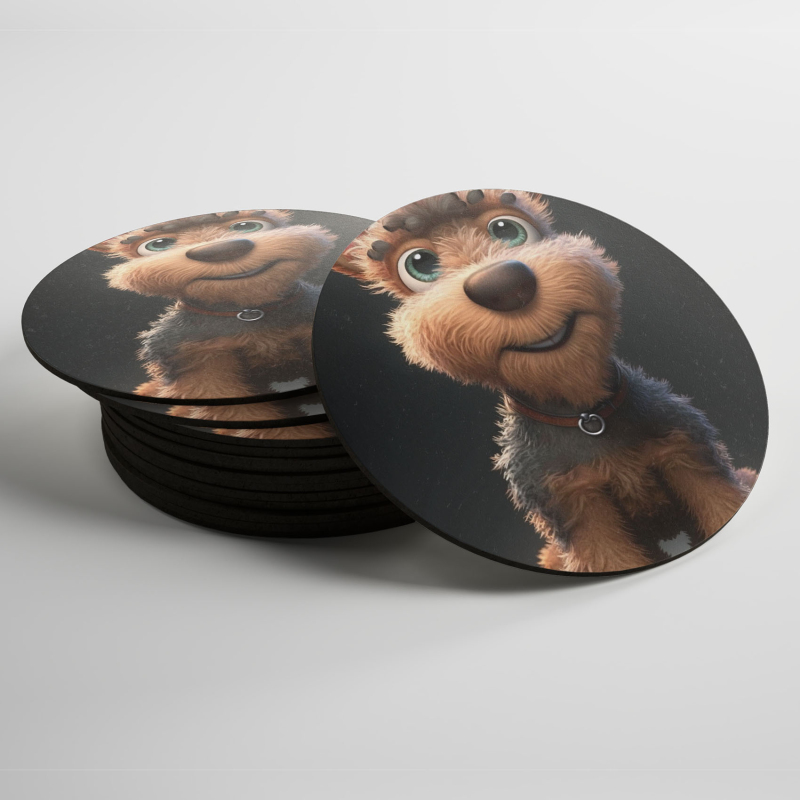 Podtácky Velšský teriér animovaný