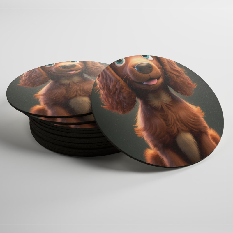 Podtácky Irský setr animovaný