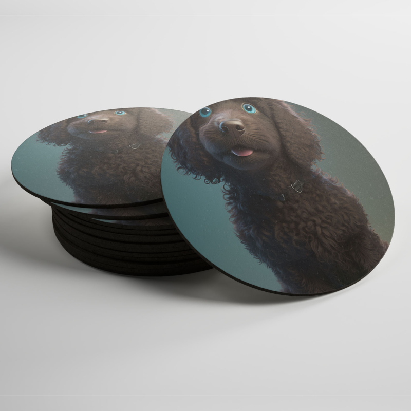 Podtácky Curly Coated Retriever animovaný
