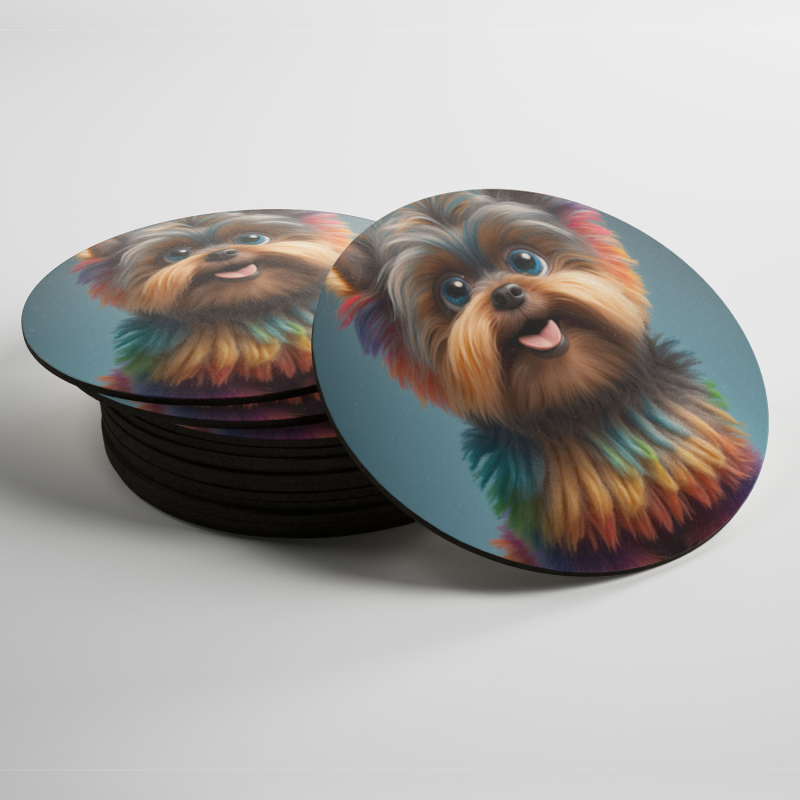 Podtácky Jorkšírský teriér animovaný