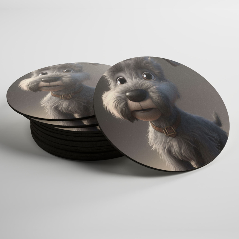 Podtácky Český teriér animovaný