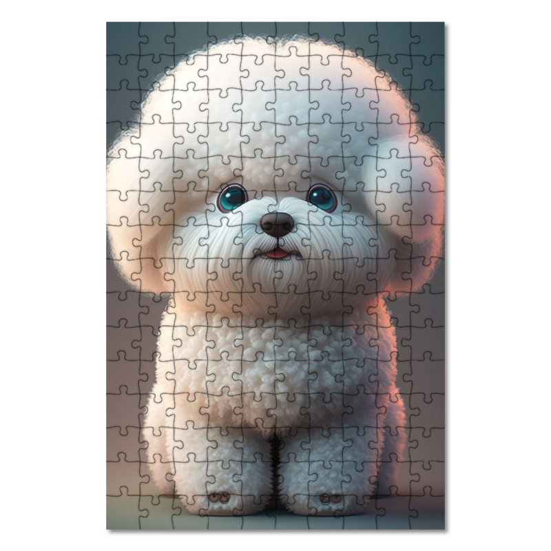 Dřevěné puzzle Bišonek animovaný