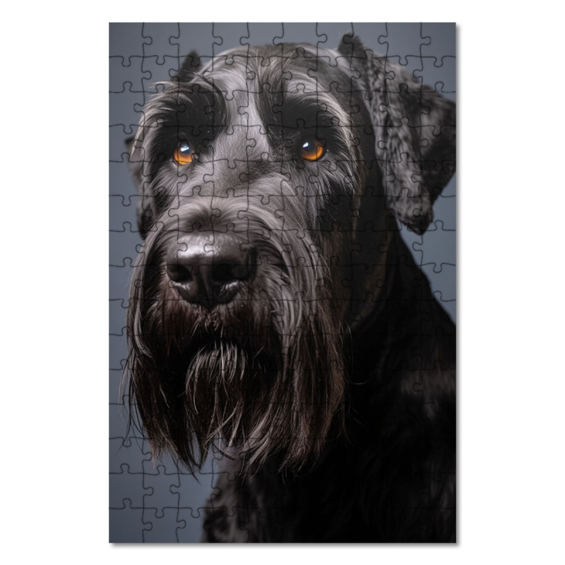 Dřevěné puzzle Velký knírač realistic
