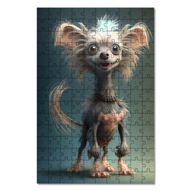 Dřevěné puzzle Čínský chocholatý animovaný