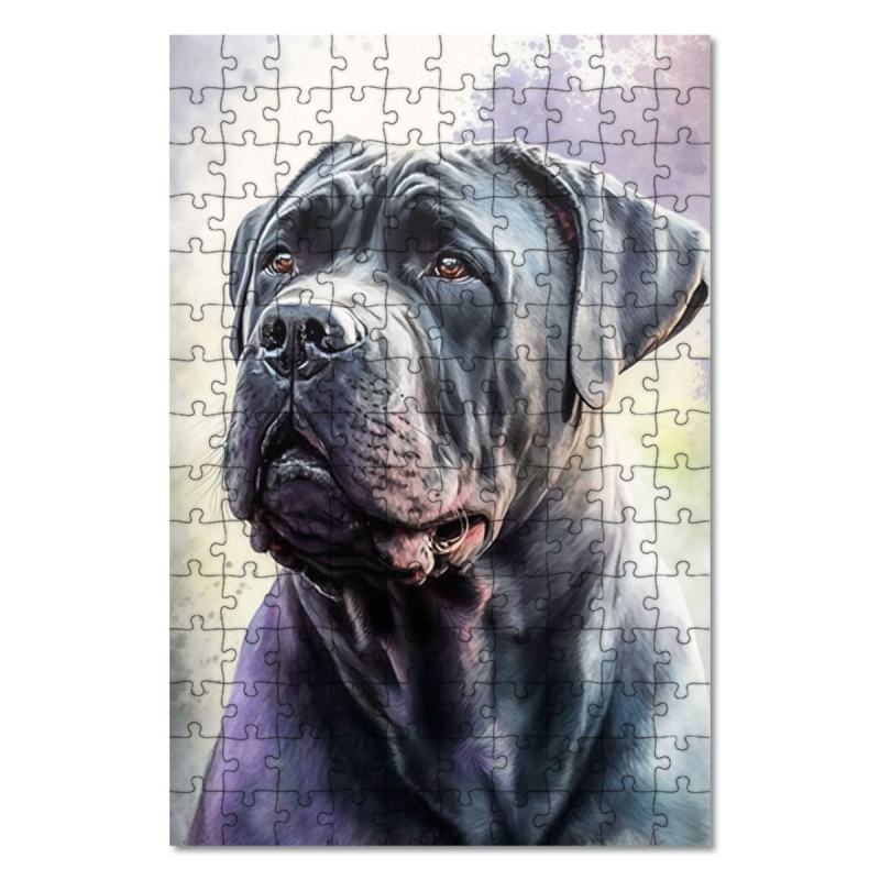 Dřevěné puzzle Cane Corso akvarel