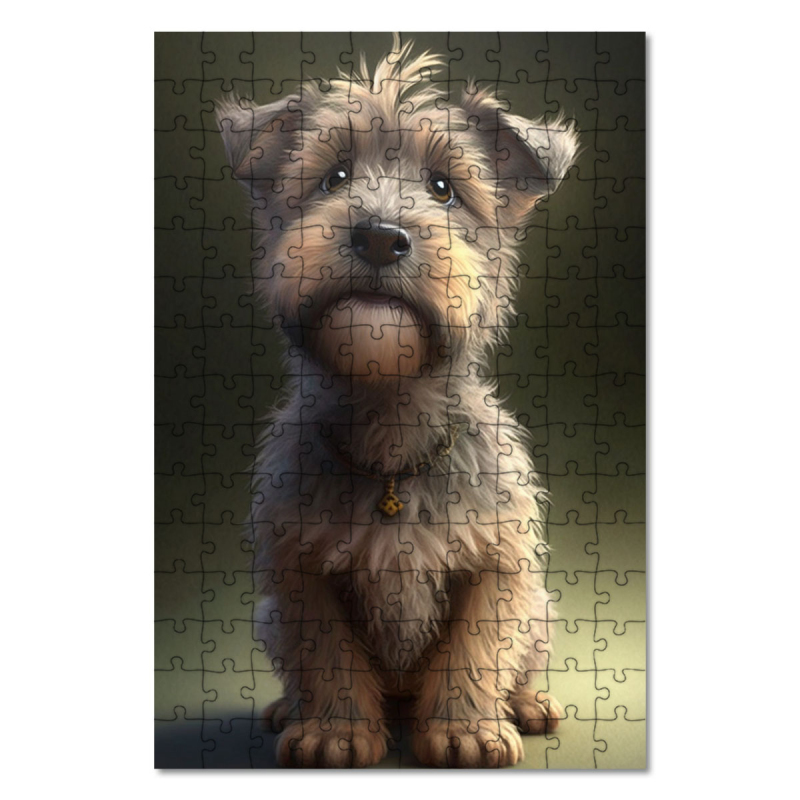 Dřevěné puzzle Glen of Imaal teriér animovaný