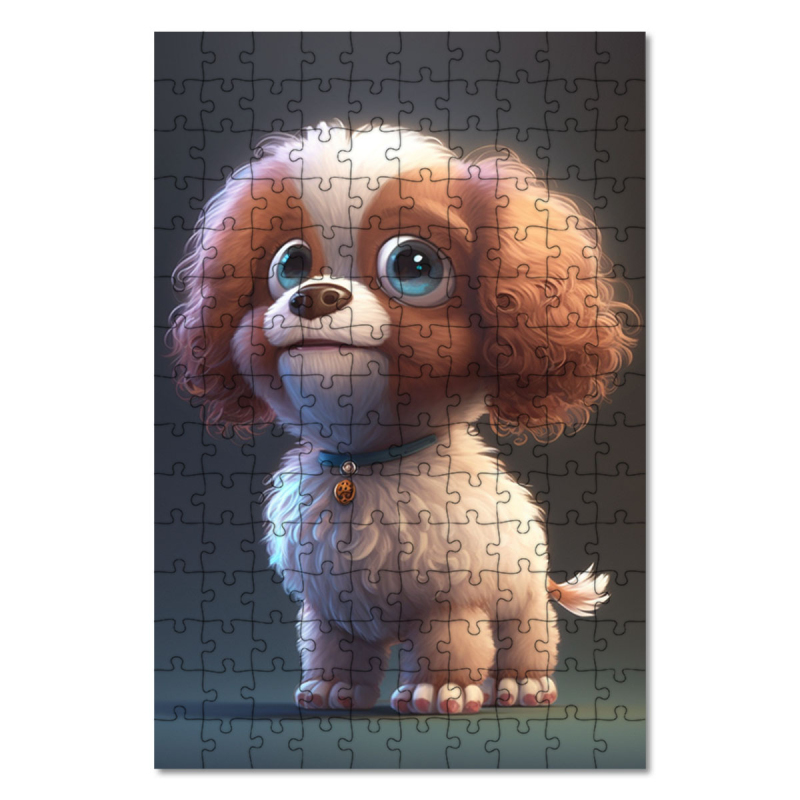 Dřevěné puzzle Bouviers des Flandre animovaný