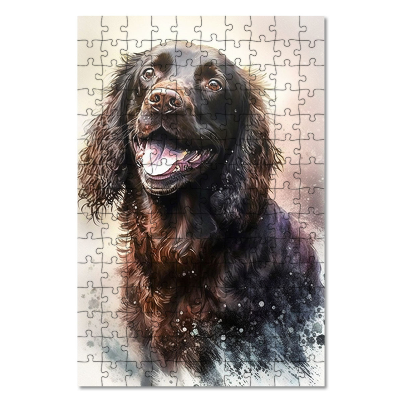 Dřevěné puzzle Boykin španěl akvarel