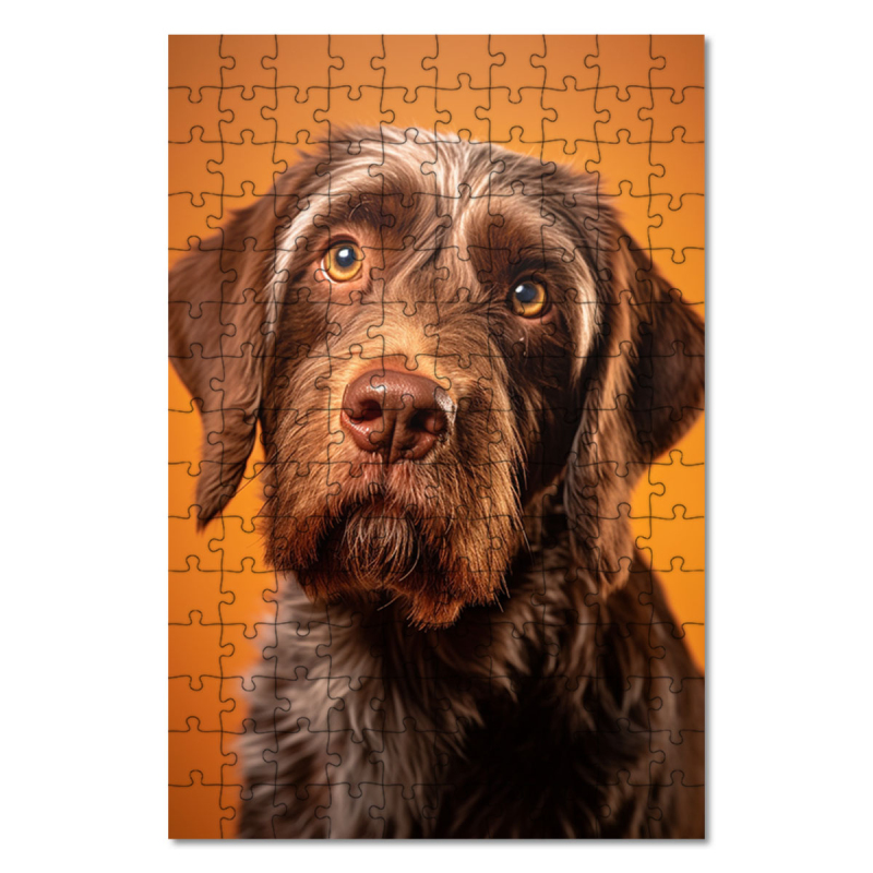 Dřevěné puzzle Český fousek realistic