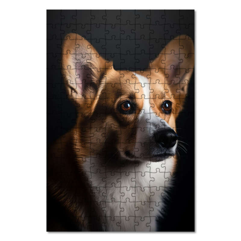 Dřevěné puzzle Pembroke Welsh Corgi realistic
