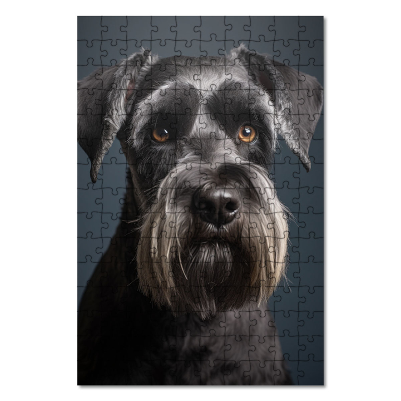 Dřevěné puzzle Knírač standartní realistic