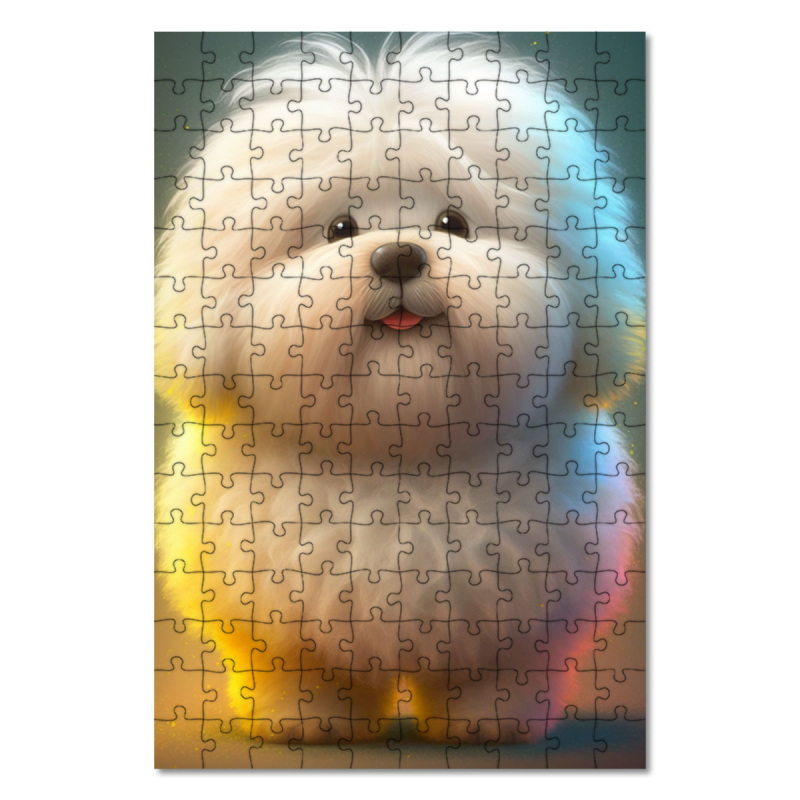 Dřevěné puzzle Cotons de Tulear animovaný