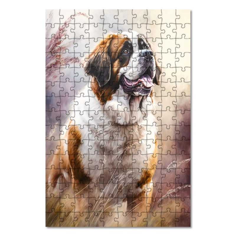 Dřevěné puzzle Bernardýn akvarel