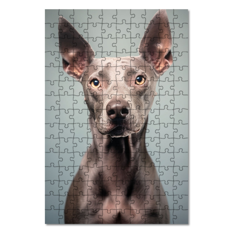 Dřevěné puzzle Americký bezsrstý teriér realistic