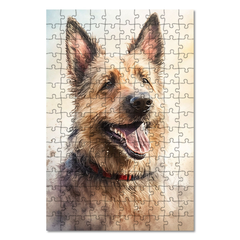 Dřevěné puzzle Berger Picard akvarel