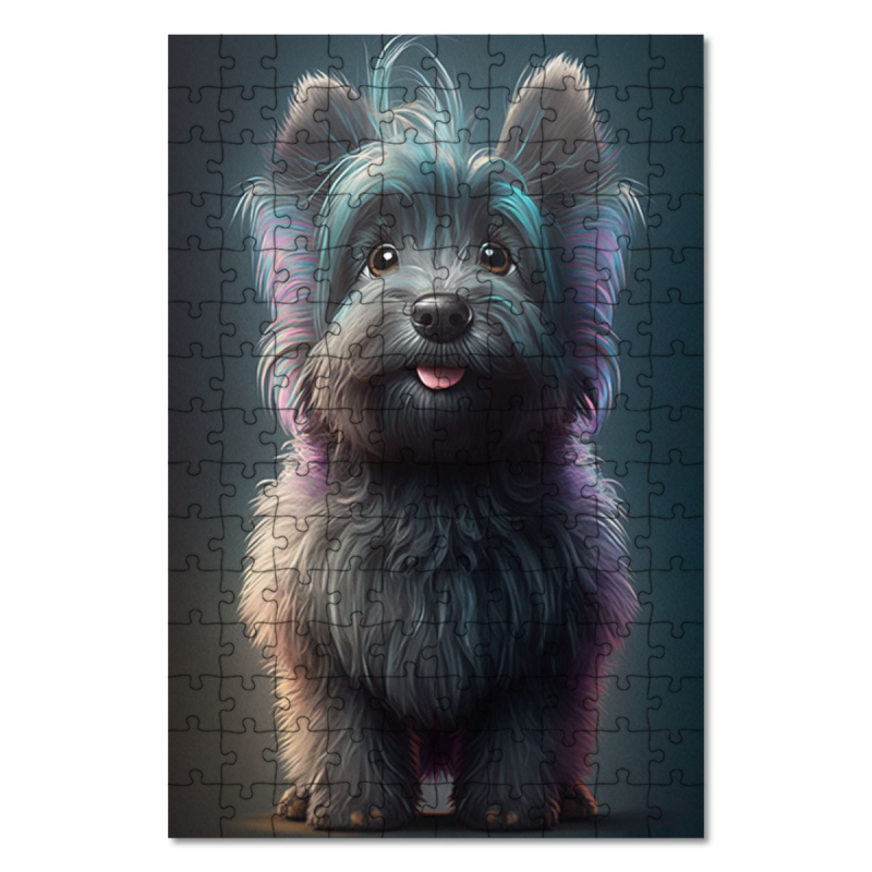 Dřevěné puzzle Skye Teriér animovaný