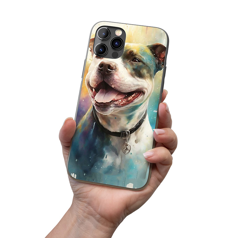 Americký stafordšírský teriér akvarel