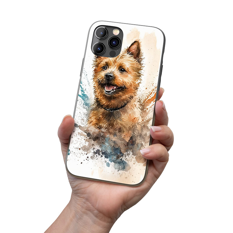 Norwichský teriér akvarel