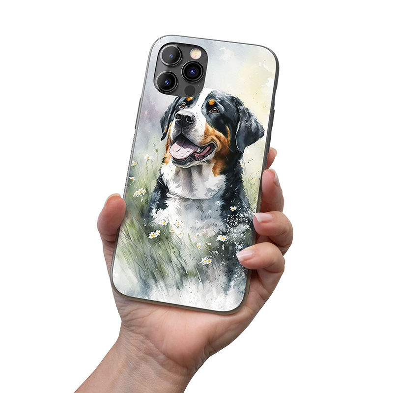 Velký švýcarský salašnický pes akvarel