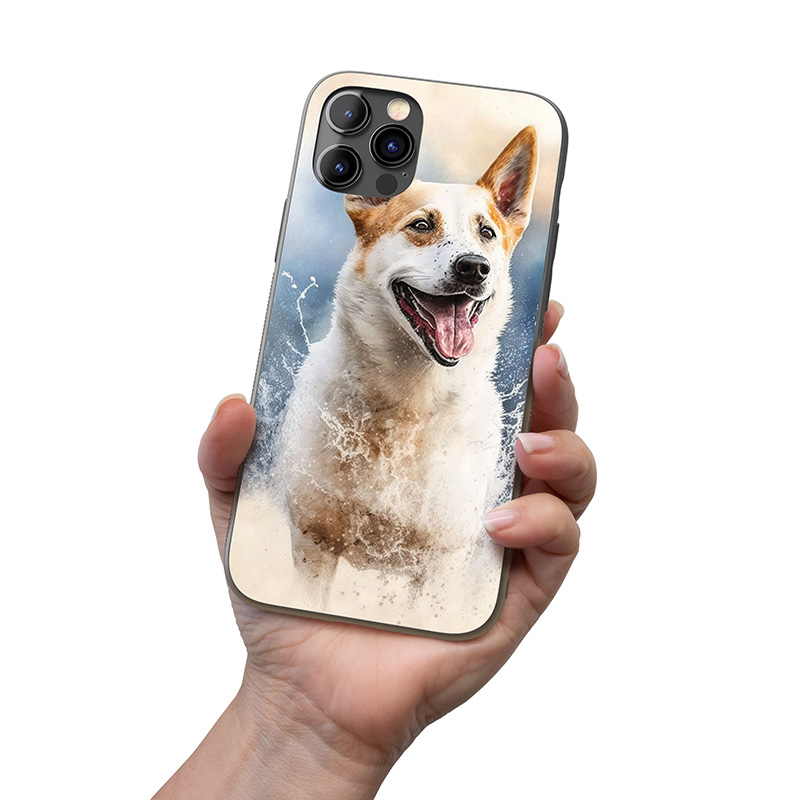 Kanaánský pes akvarel