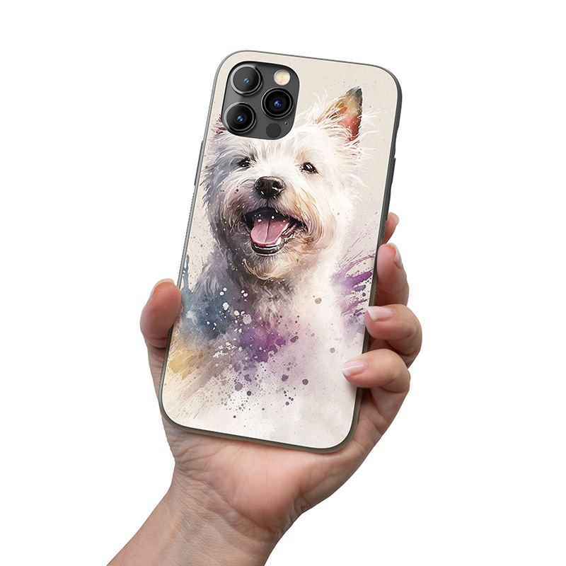 West Highland White teriér akvarel