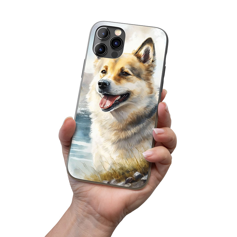 Norský buhund akvarel