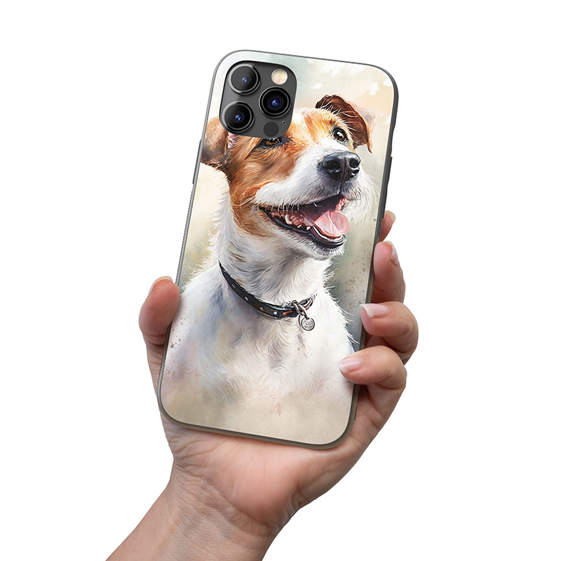 Russell teriér akvarel