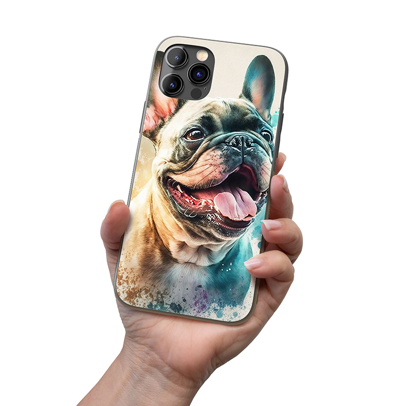 Francouzský buldoček akvarel