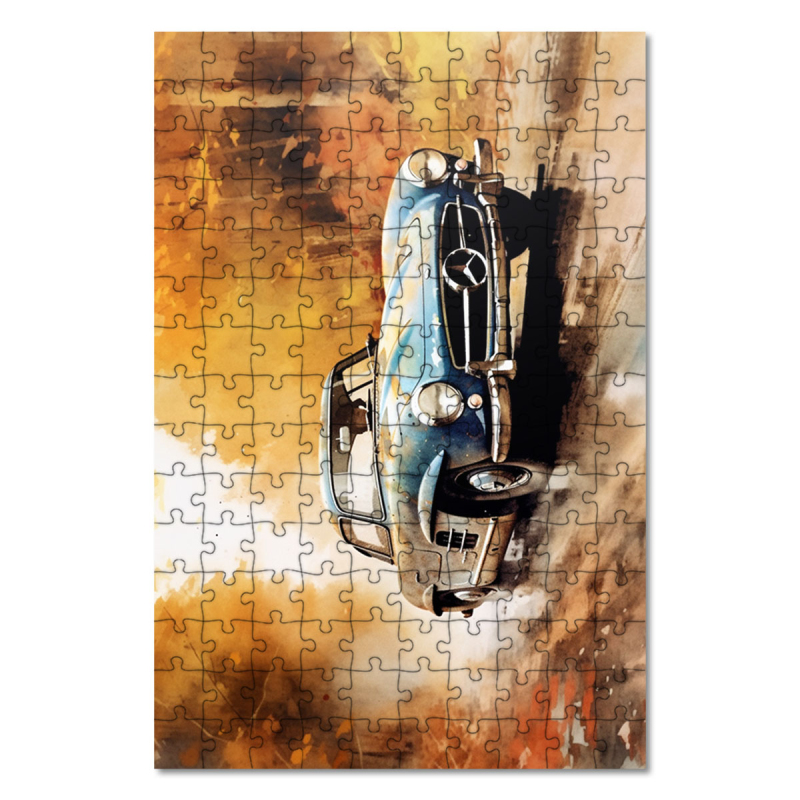 Dřevěné puzzle Mercedes Benz 300SL
