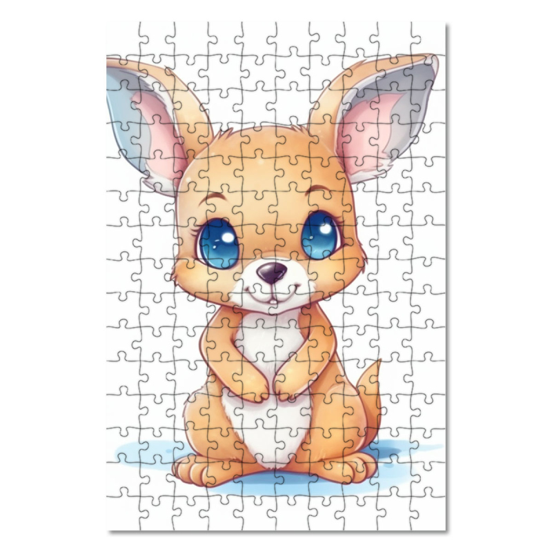Dřevěné puzzle Kreslený Klokan