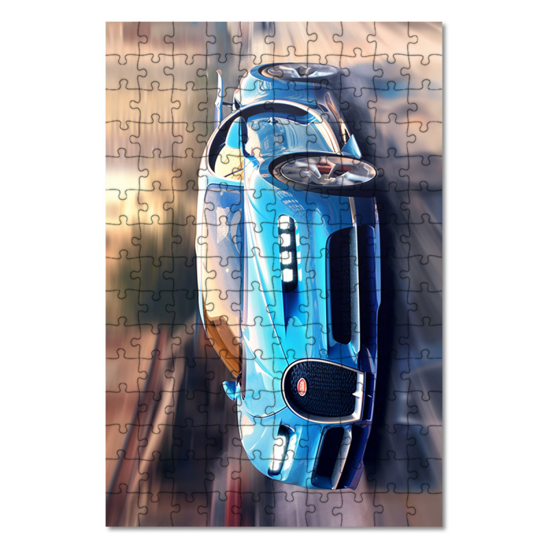 Dřevěné puzzle Bugatti Chiron