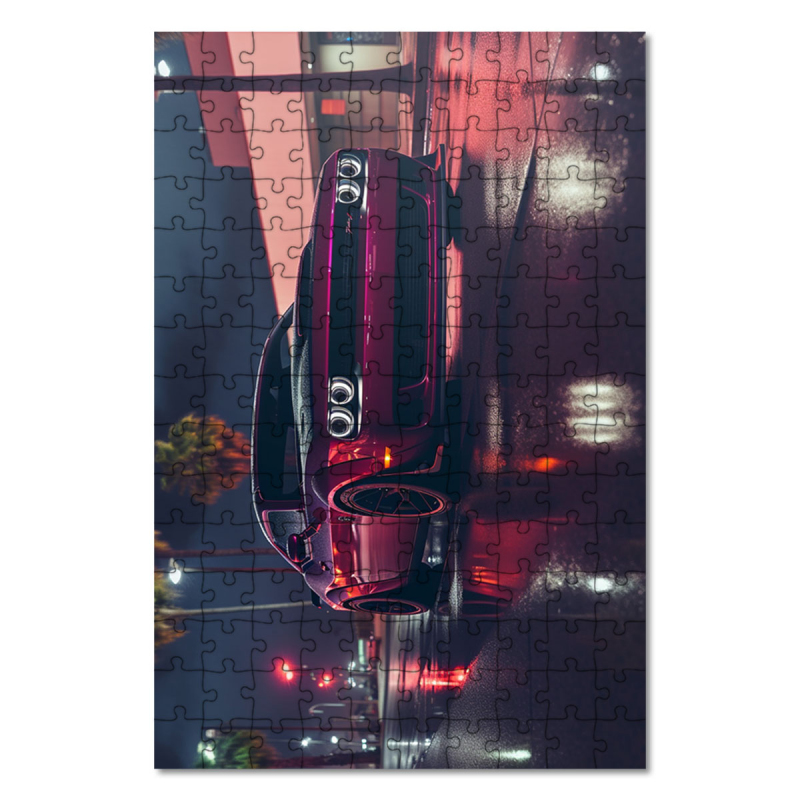 Dřevěné puzzle Dodge Challenger SRT Hellcat