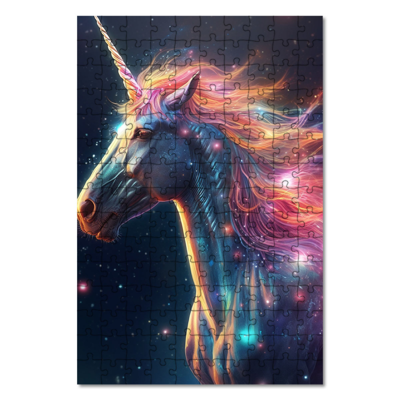 Dřevěné puzzle Vesmírný jednorožec 1