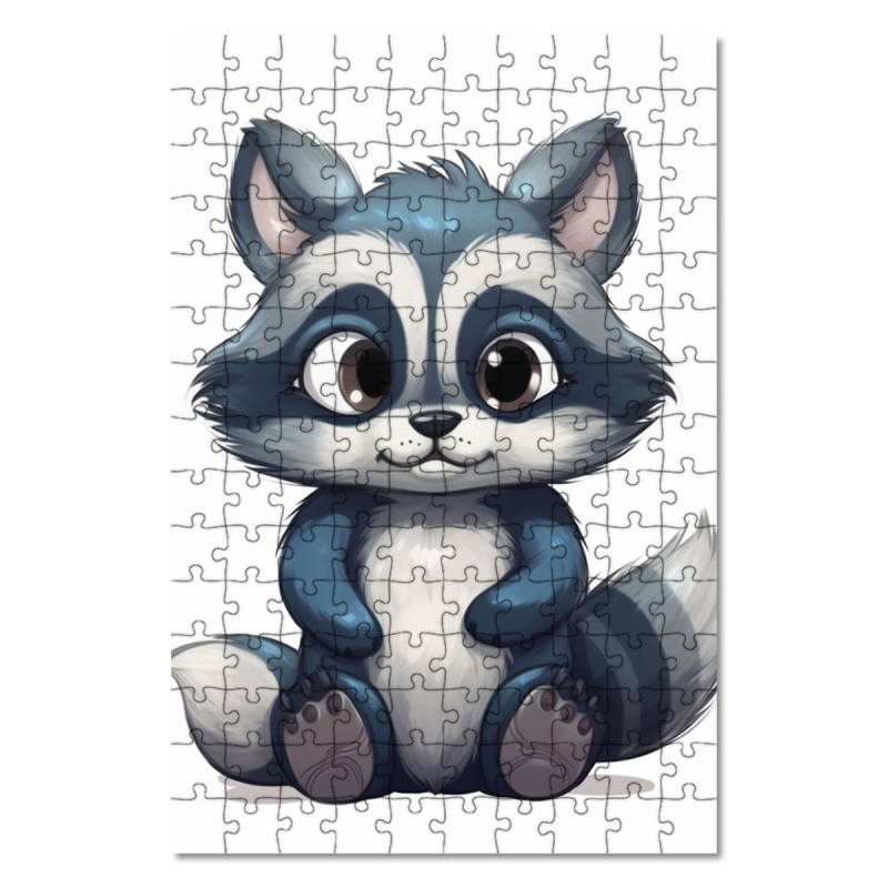 Dřevěné puzzle Kreslený Mýval