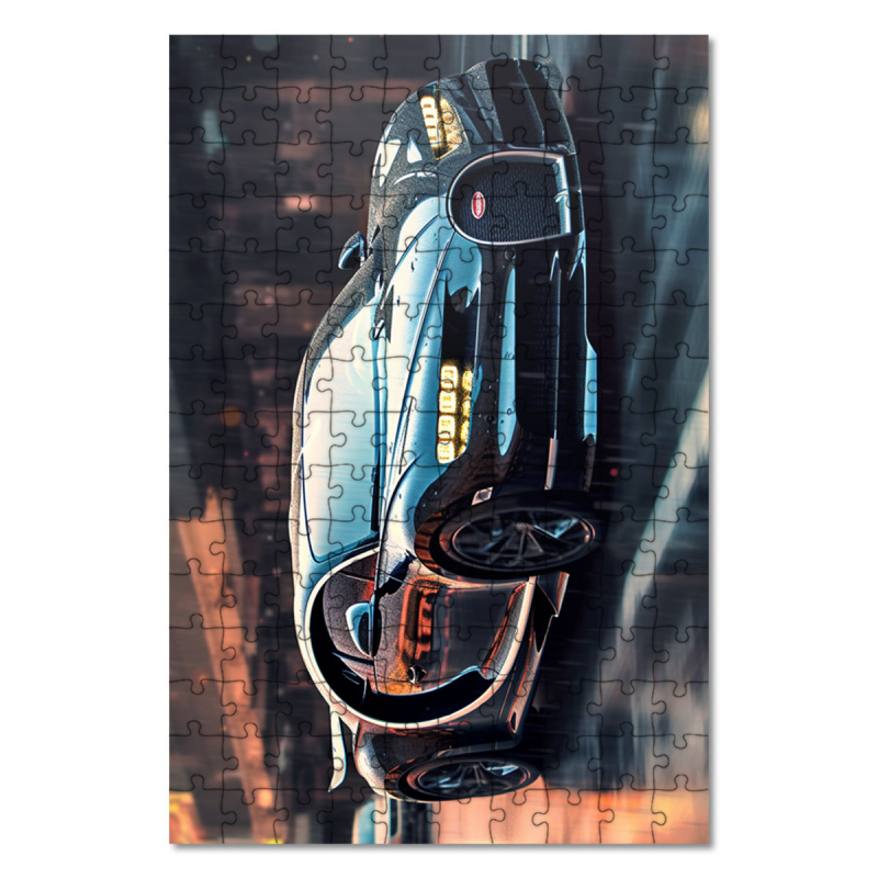 Dřevěné puzzle Bugatti La Voiture Noire