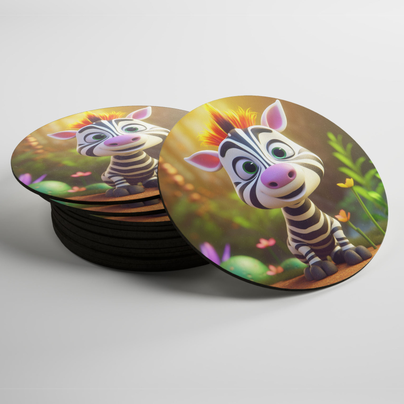 Podtácky Roztomilá animovaná zebra 1