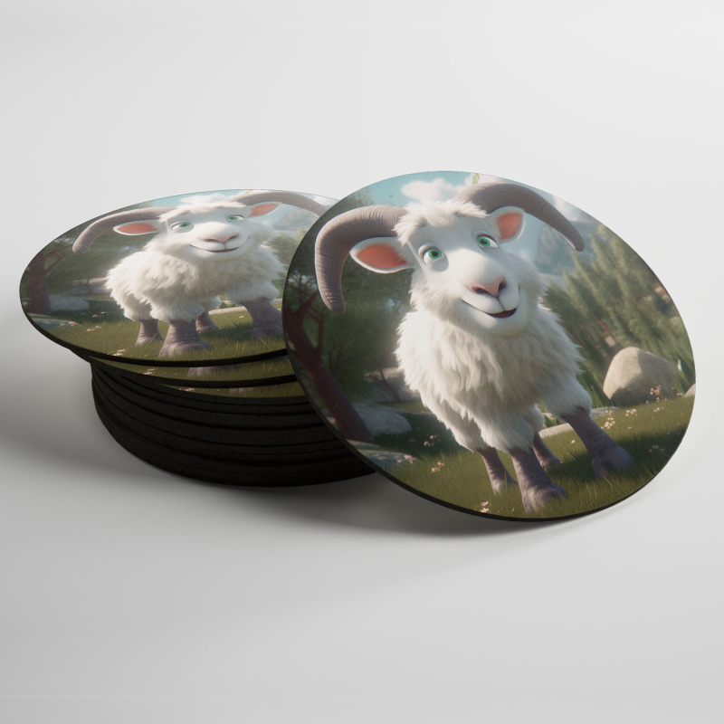 Podtácky Roztomilá animovaná koza