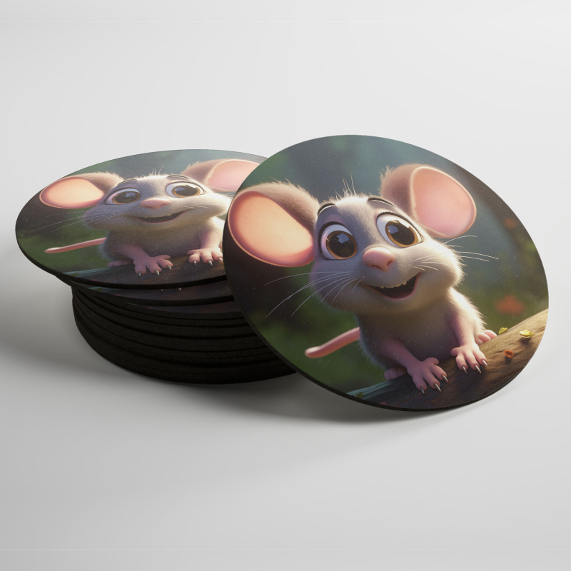 Podtácky Roztomilá animovaná myška