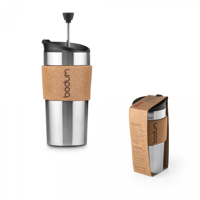 TRAVEL PRESS CORK. cestovní hrnek 450 mL