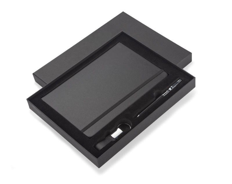 Sada poznámkového bloku PROBIZ s perem a kroužkem na klíče