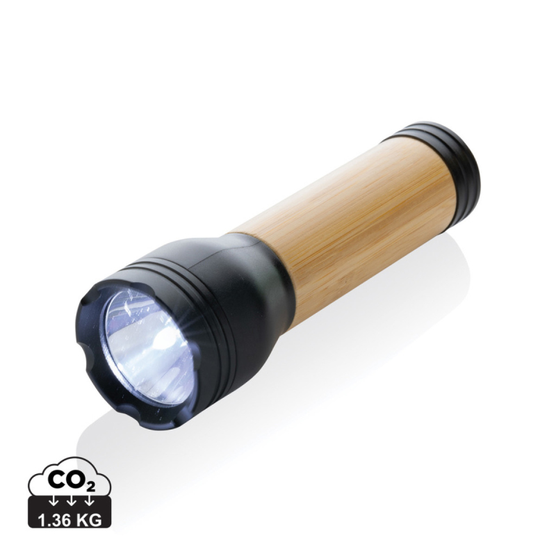 USB svítilna Lucid 3W z RCS recykl. plastu a bambusu