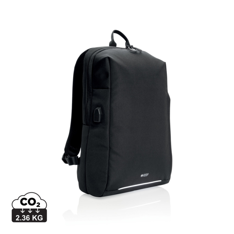 RFID USB A  batoh na 15.6" notebook Swiss Peak z RPET AWARE™