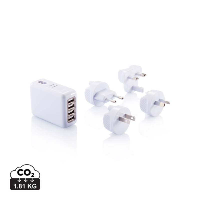 Cestovní zástrčka se 4 USB porty