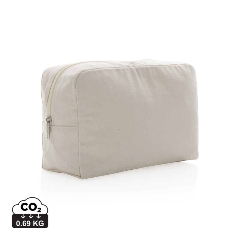 Nebarvená toaletní taška Impact z 285g recykl. canvas AWARE™