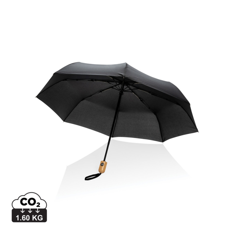 21" bambus auto-open/close deštník Impact ze 190T RPET AWARE